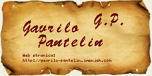 Gavrilo Pantelin vizit kartica